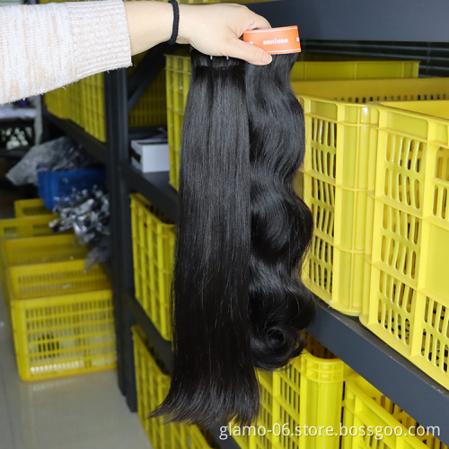 Factory Price Bone Straight Vietnam Hair Double Drawn Virgin Hair